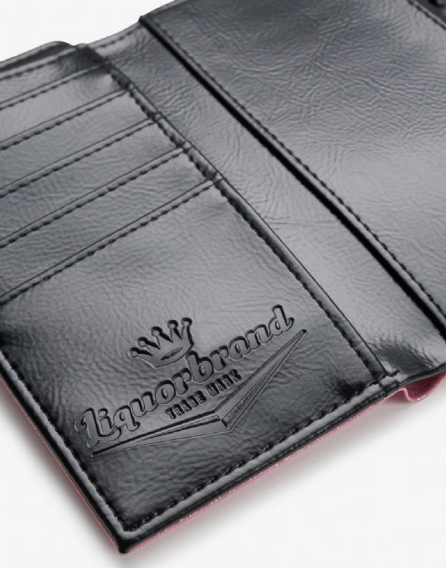 Liquorbrand Vega Pink Glitter Wallet - Retro Envelope Purse