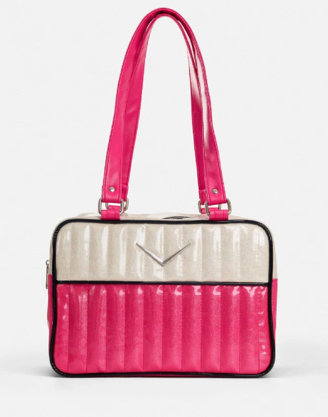 Liquorbrand Vixen Pink Shoulder Bag - Retro Rockabilly Handbag