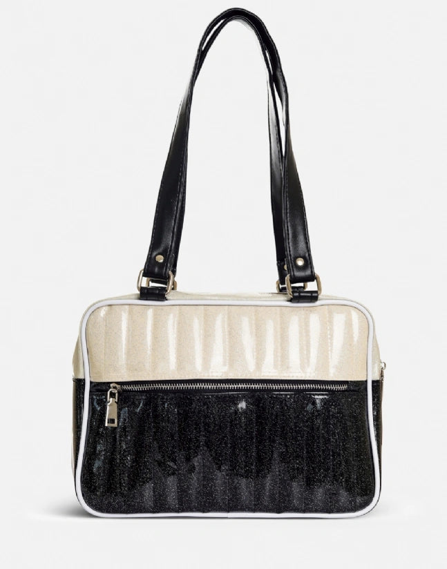 Liquorbrand Vixen Black Shoulder Bag - Retro Rockabilly Handbag