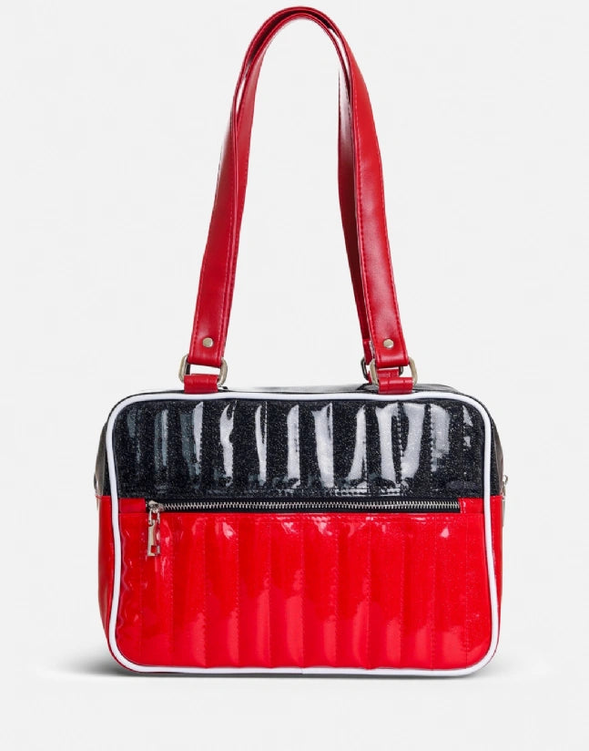 Liquorbrand Vixen Red Shoulder Bag - Retro Rockabilly Handbag