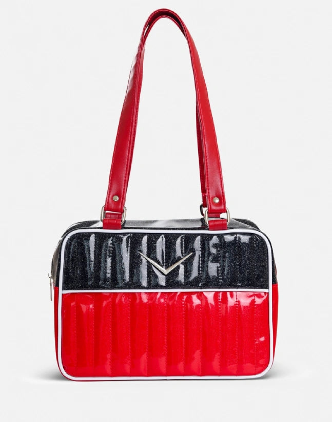 Liquorbrand Vixen Red Shoulder Bag - Retro Rockabilly Handbag