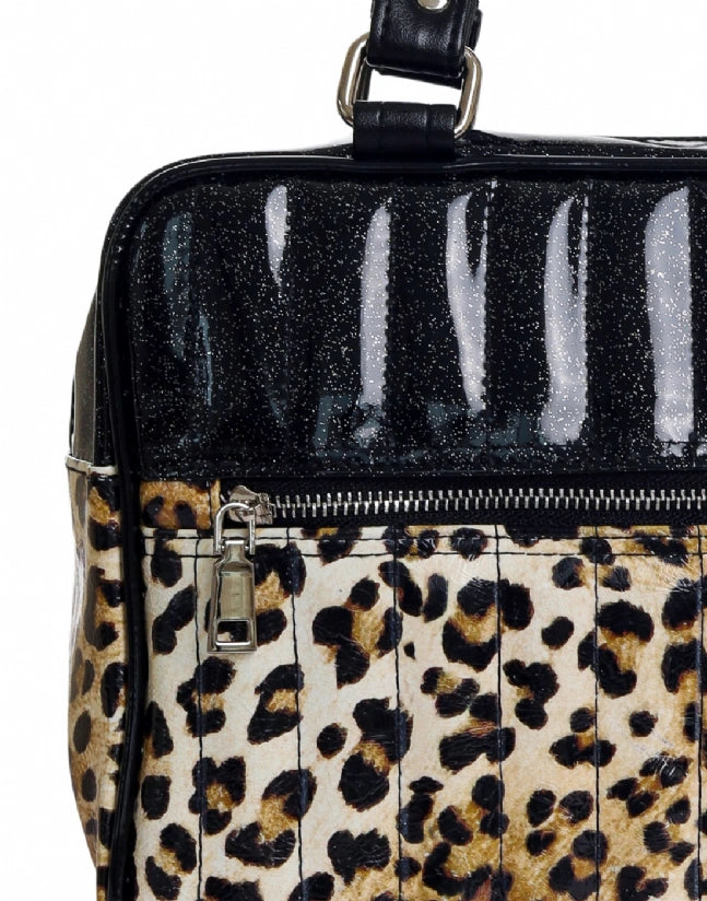 Liquorbrand Vixen Leopard Shoulder Bag - Retro Rockabilly Handbag