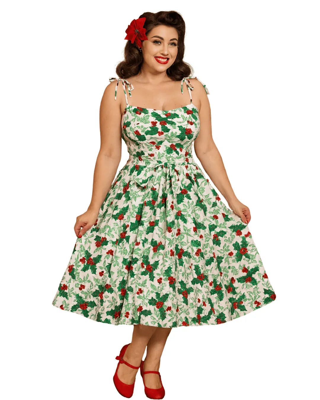 Christmas Swing Dress Women's Vintage Rockabilly Style