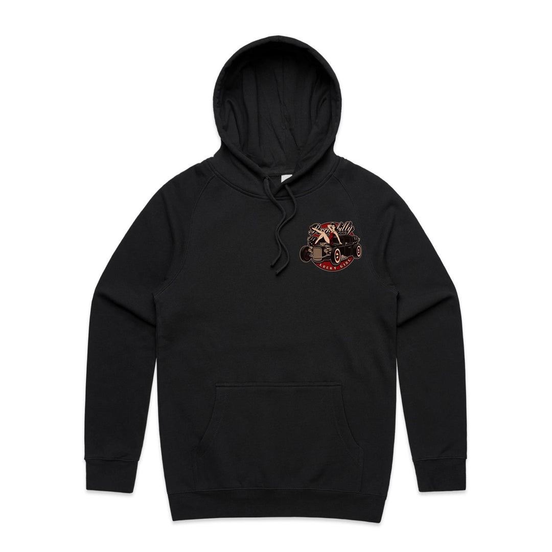 Rockabilly Lucky Girl Ladies Hoodie