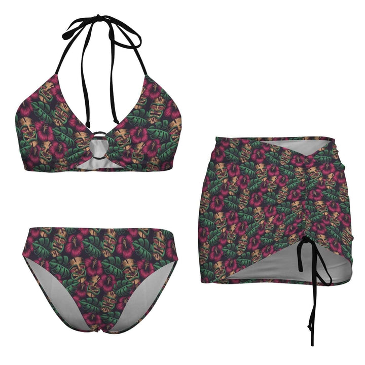 Leilani Tiki Bikini with Skirt – Rockabilly Beach Outfit Australia
