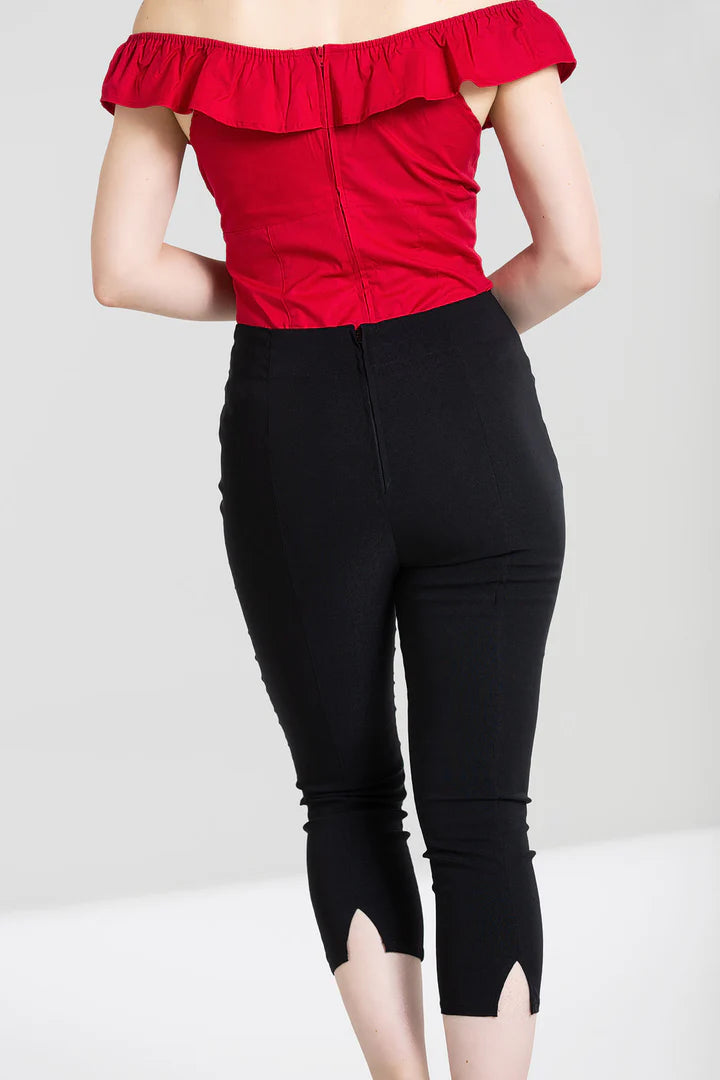 Hell Bunny Tina Capris – Black Pedal Pushers