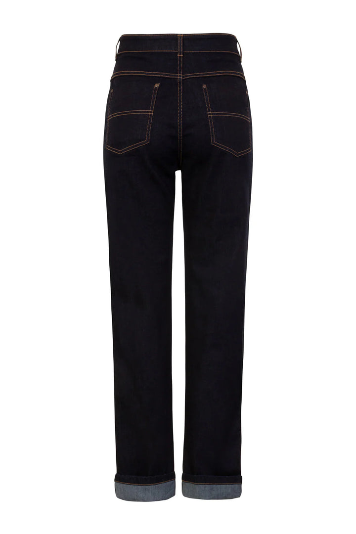 Hell Bunny Weston High Waisted Denim Trousers