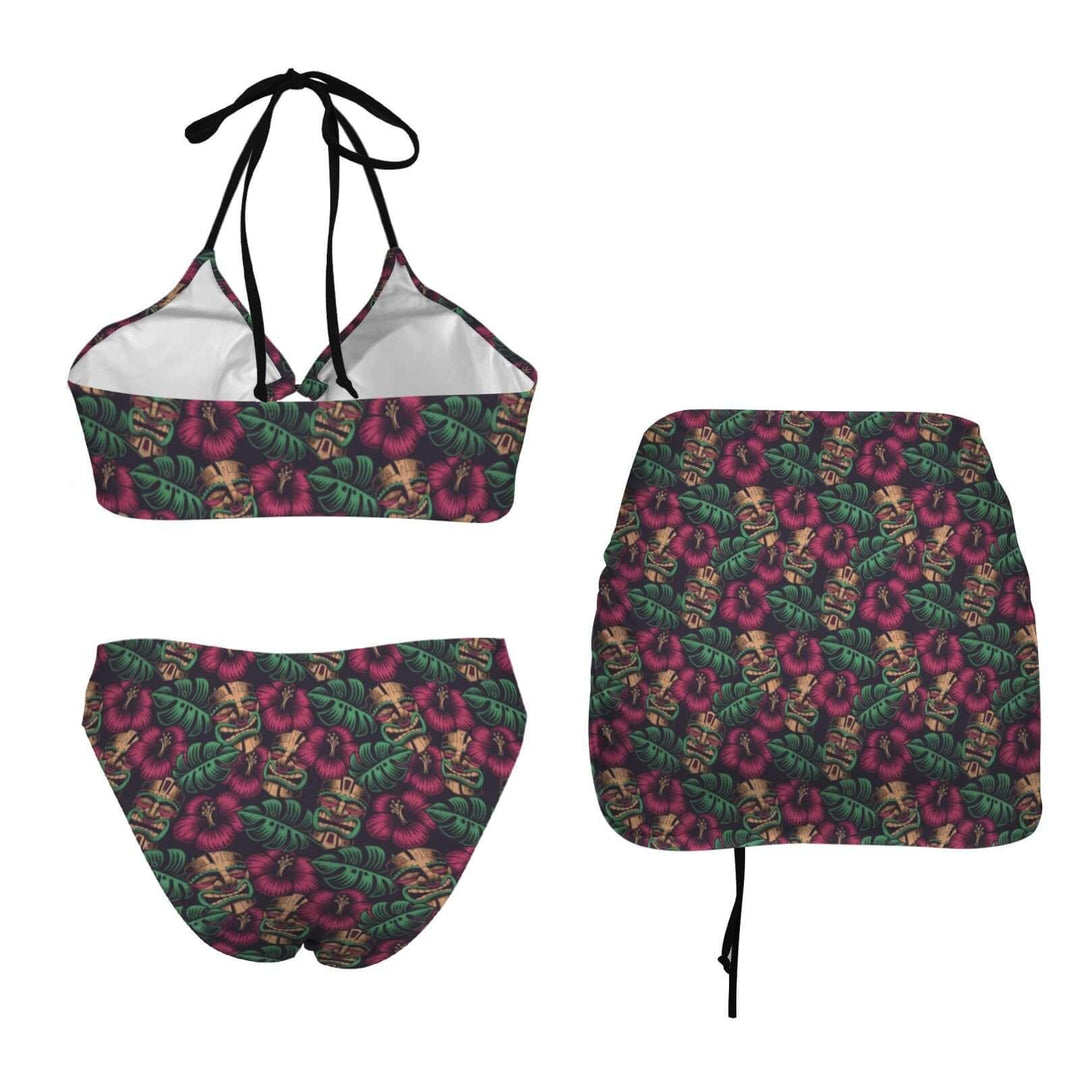 Leilani Tiki Full Coverage Retro Swimsuit – Vintage Hawaiian Bikini
