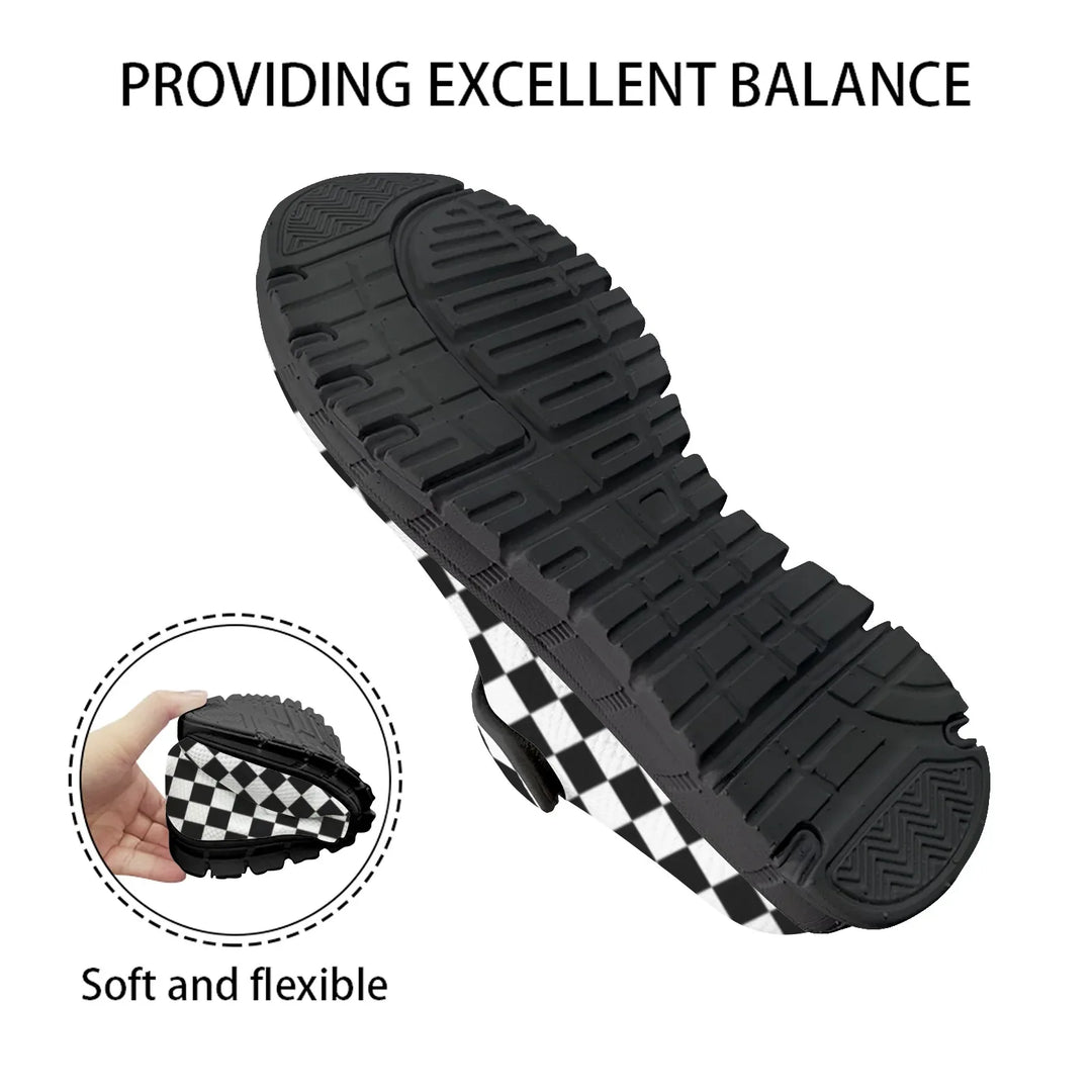 Race Flags Mary Jane Barefoot Comfort Shoes – Wide Fit & Orthotic Friendly