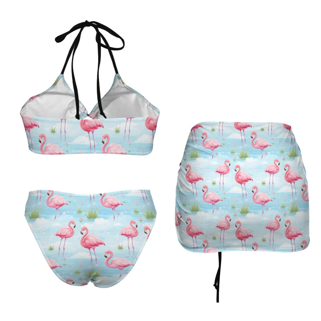 Flamingo Dreams Full Coverage Retro Swimsuit – Vintage Flamingo Bikini
