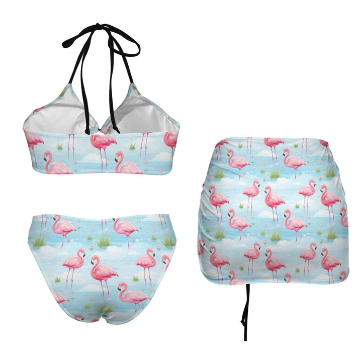 Flamingo Dreams Full Coverage Retro Swimsuit – Vintage Flamingo Bikini
