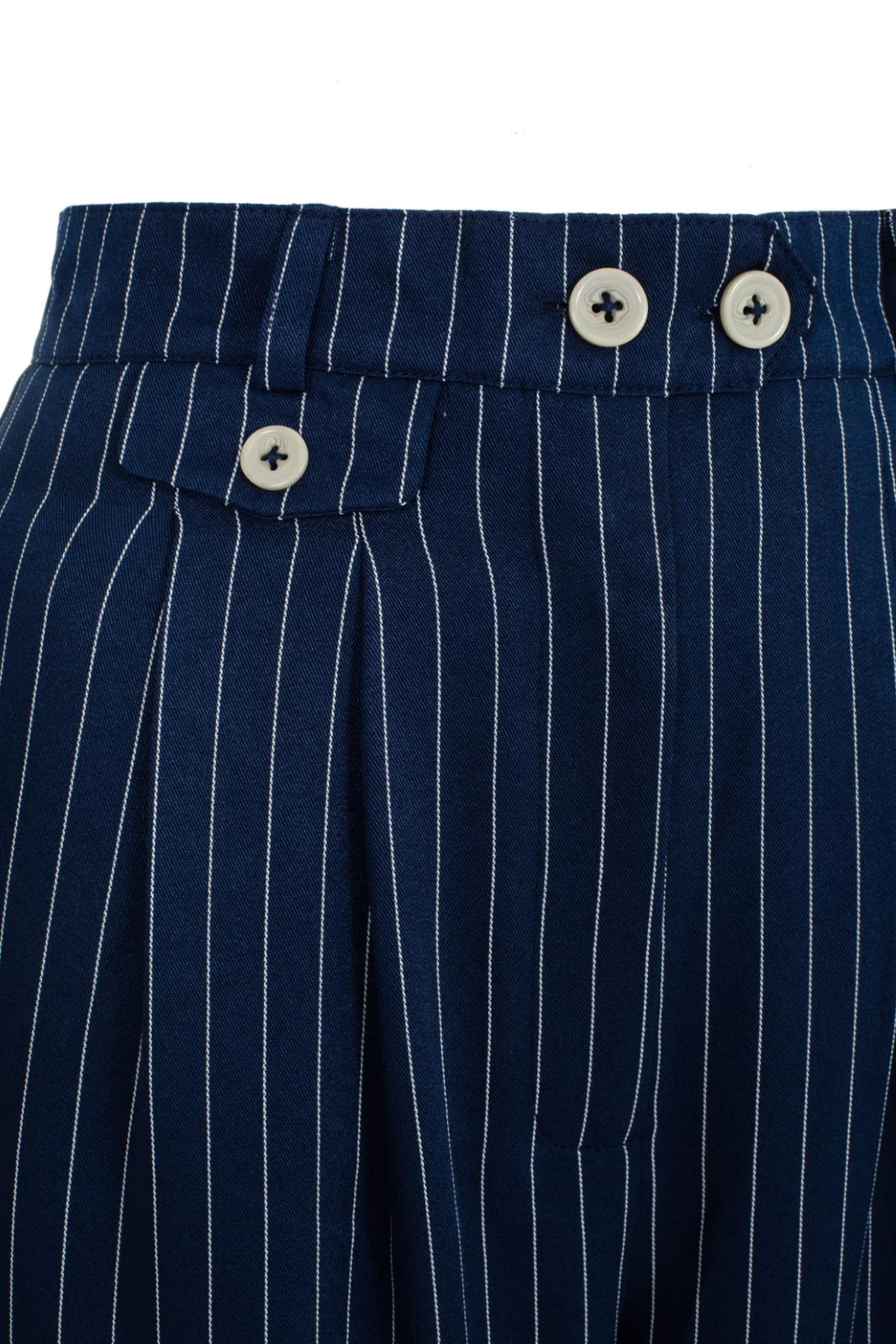Hell Bunny Costello Pinstripe Wide Leg Trousers