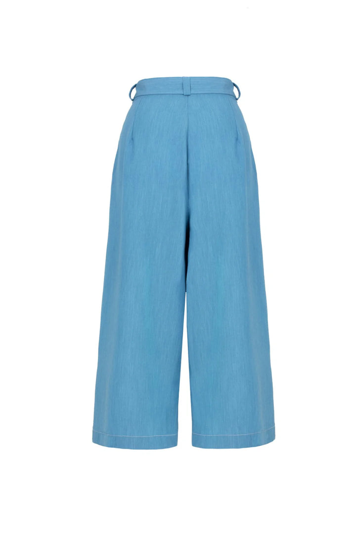 Hell Bunny Rylee Culottes – Blue Wide Leg