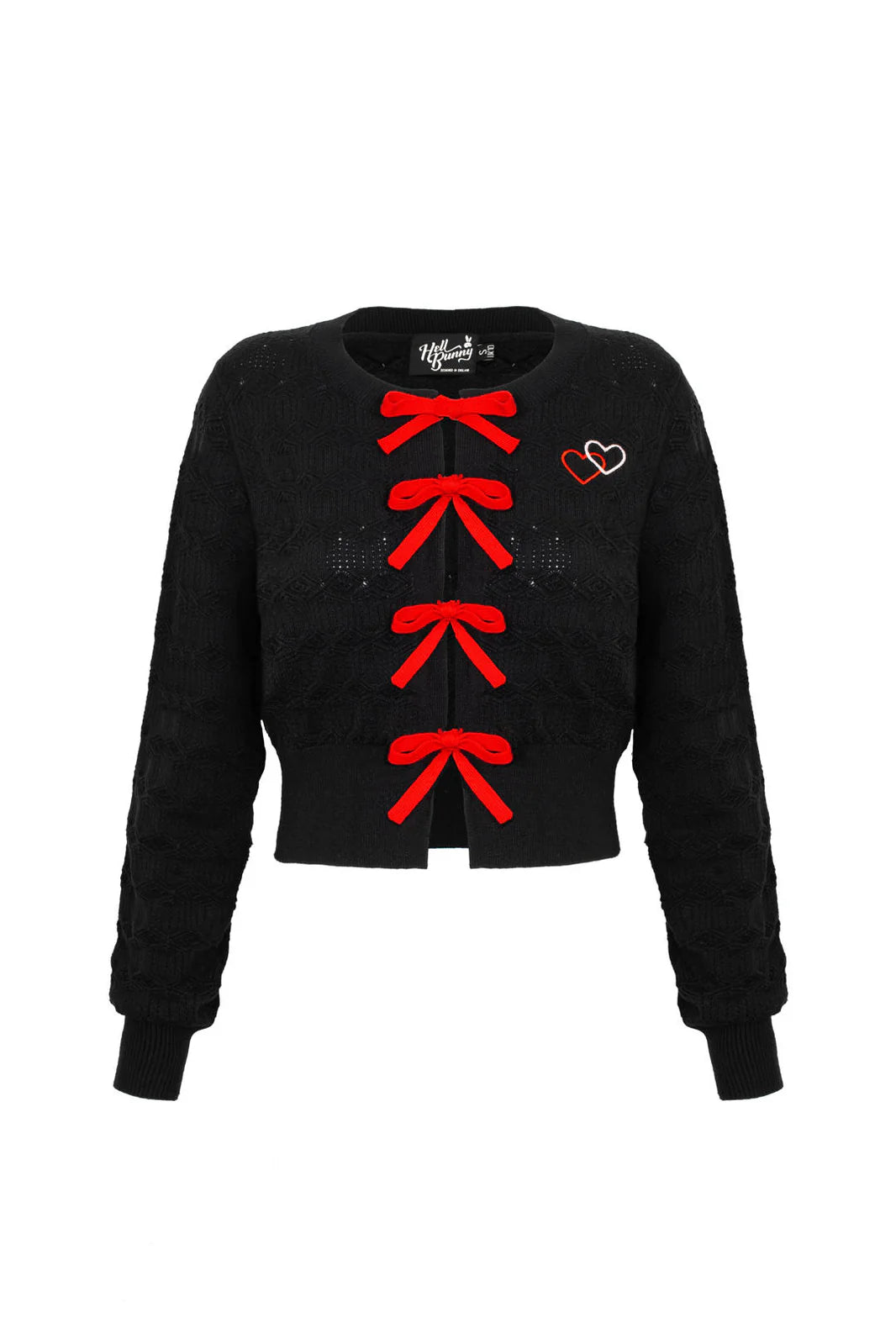 Hell Bunny Lucie Heart Bow Cardigan