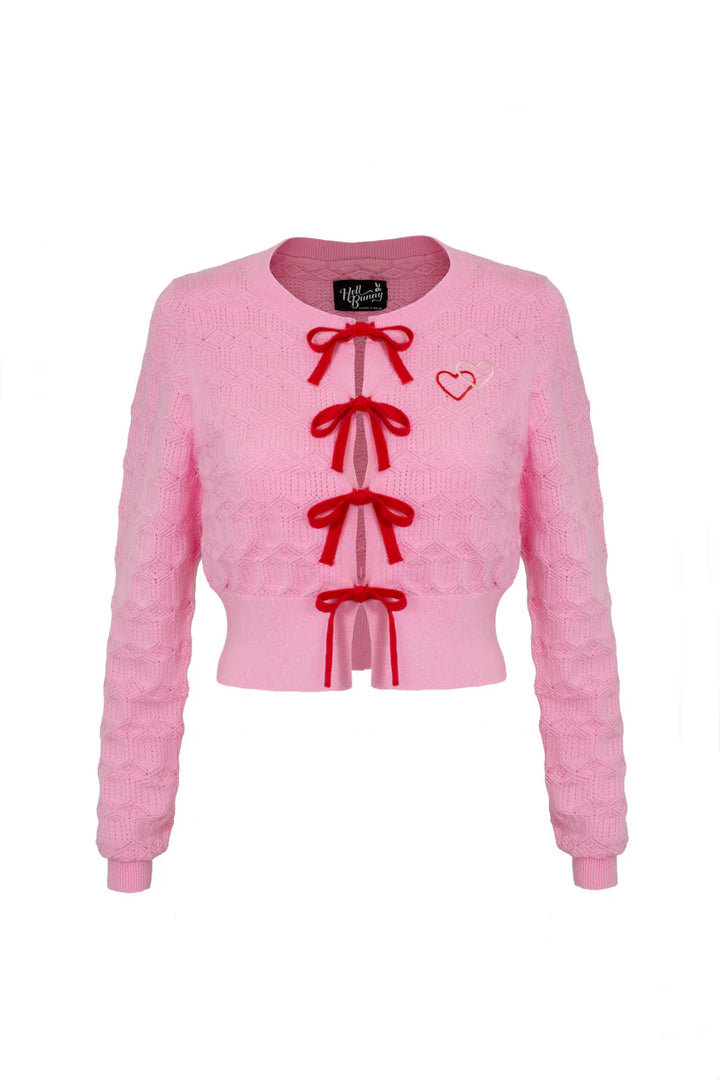 Hell Bunny Lucie Heart Bow Cardigan