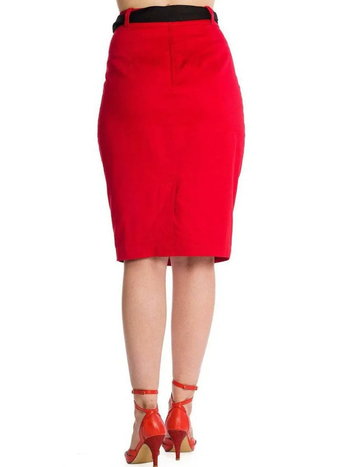 Blooming Rose Rockabilly Pencil Skirt - Poison Arrow Retro