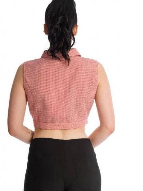 Cherry Up Tie Crop Top - Poison Arrow Retro