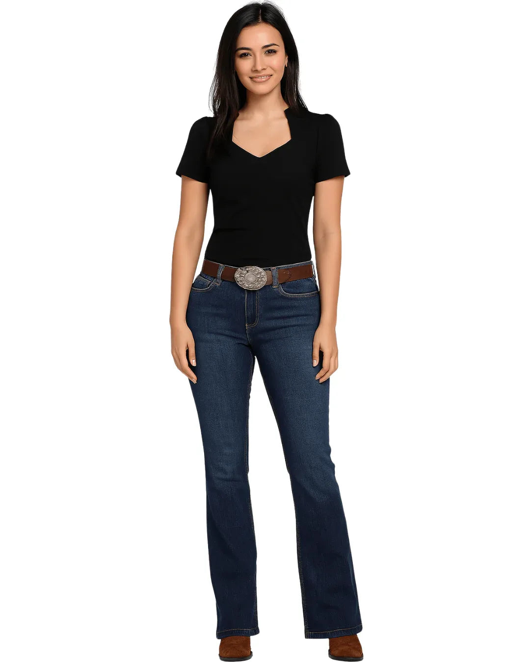Bridget Retro Top – Vintage Pin-Up Black Blouse
