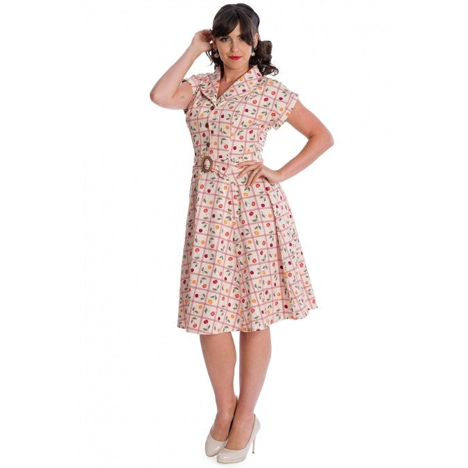 Country Cherry Jennie Jive Fit and Flare Collar Dress