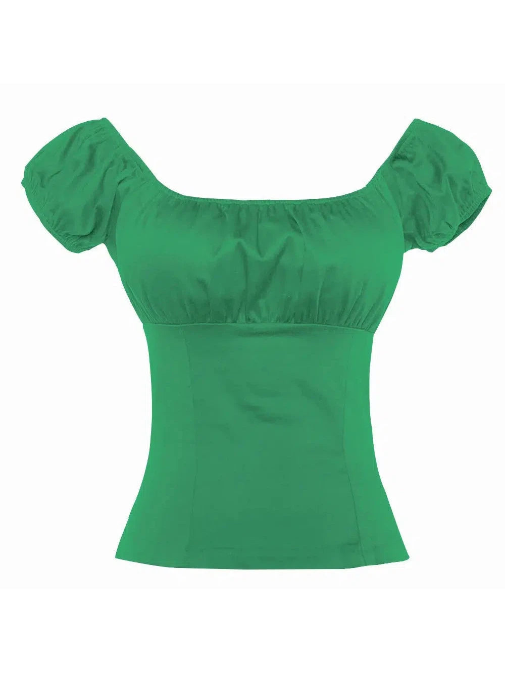 Green Peasant Style Top