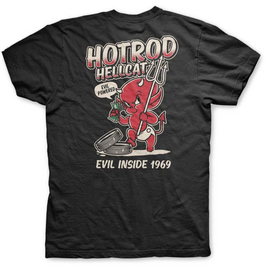 Hotrod Hellcat Mens Tshirt Evil Inside 1969