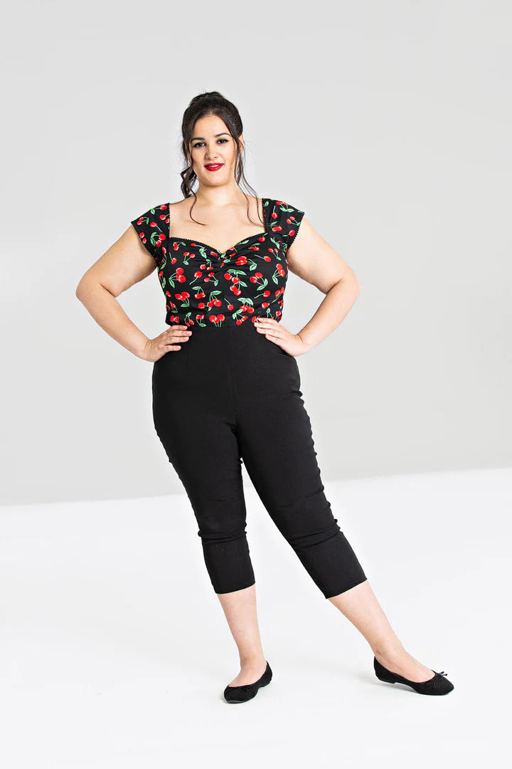 Hell Bunny Tina Capris – Black Pedal Pushers