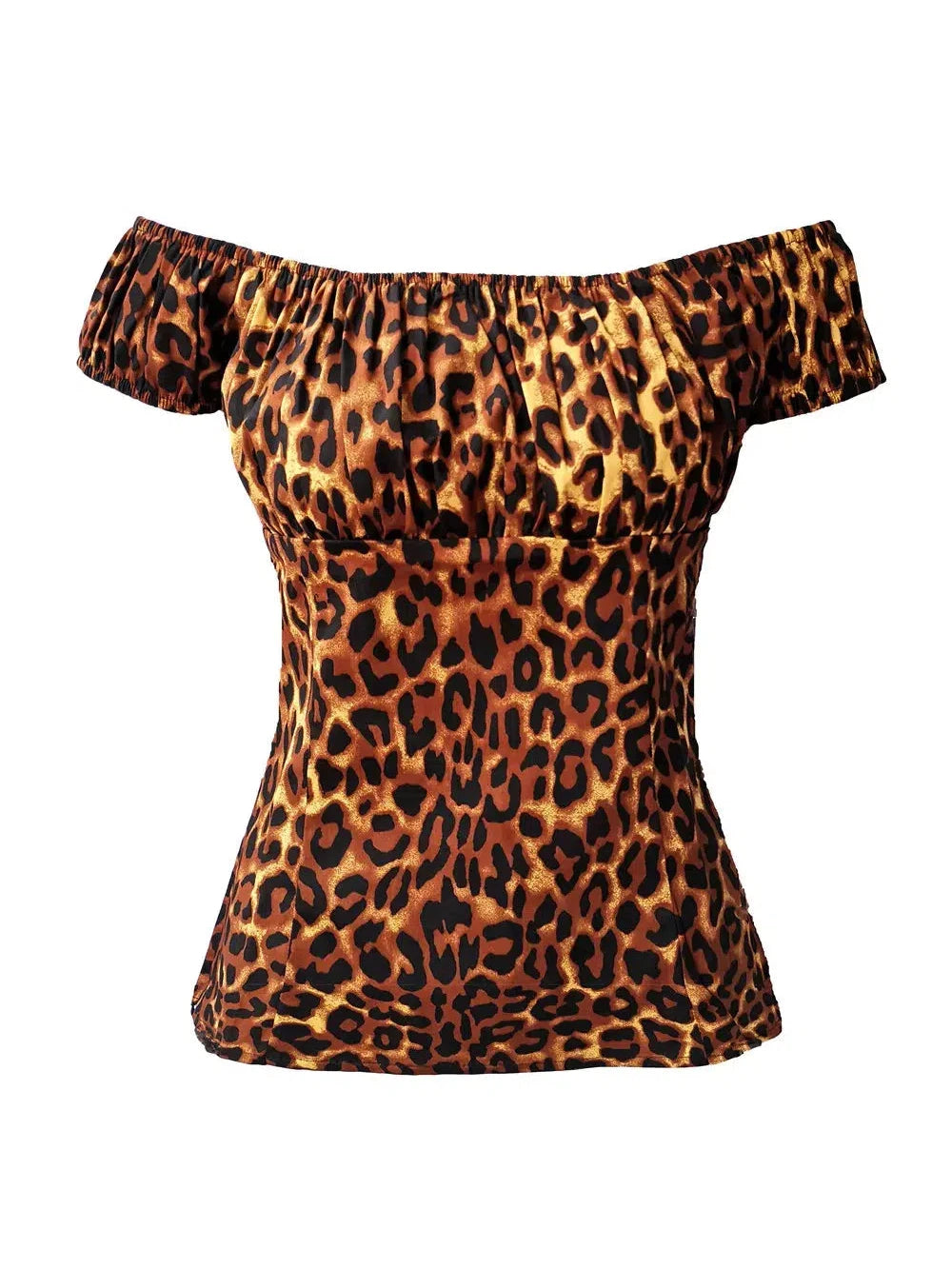 Leopard Peasant Style Top