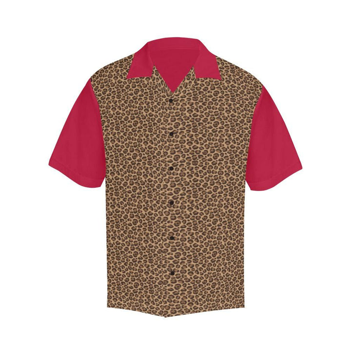 Leopard Red Button Up Shirt
