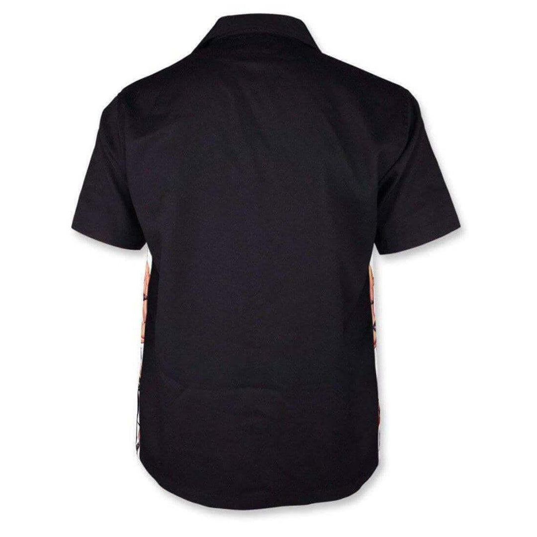 Liquorbrand vixen white bowling shirt – liquorbrand mens button ups for men Australia – back view