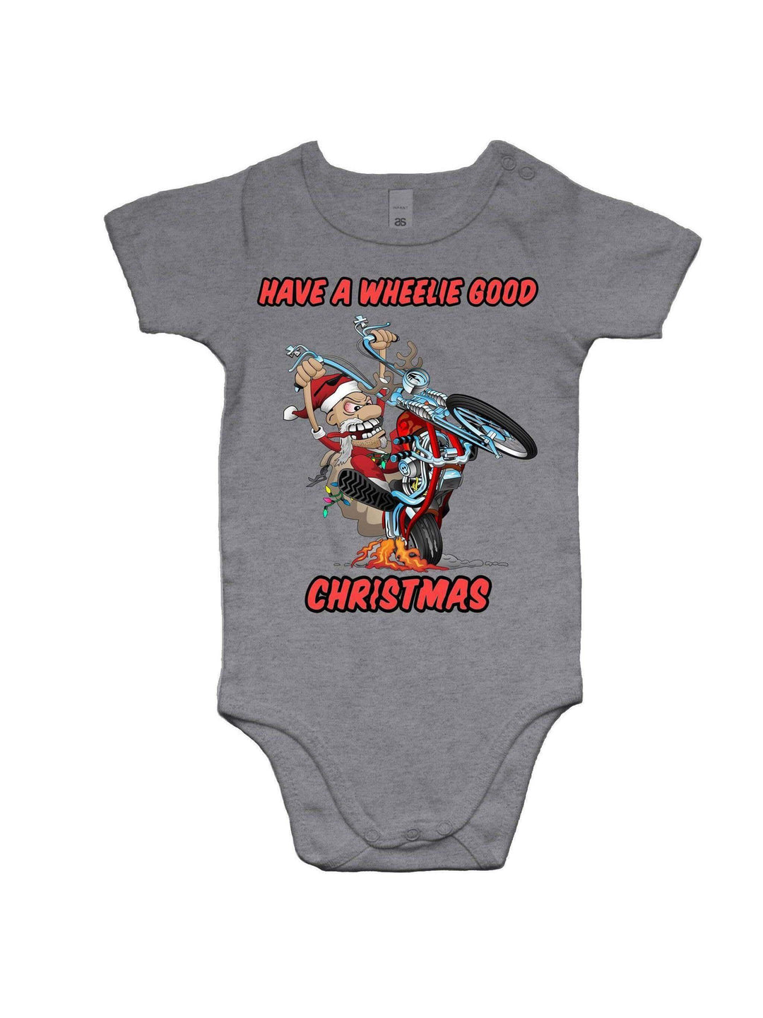 Have a wheelie good christmas baby onesie romper – have babies for kids Australia – back view