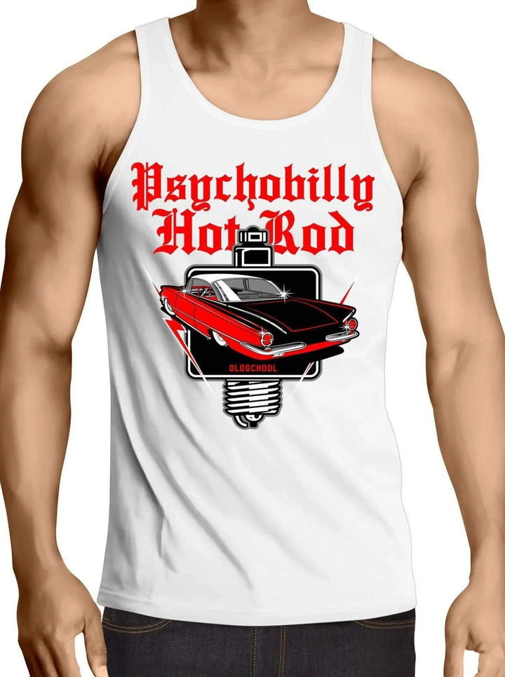 Psychobilly hotrod - mens singlet top – psychobilly mens tshirts for men Australia