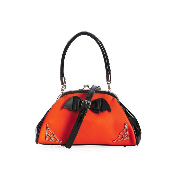 Orange Vintage Bat Bow Handbag