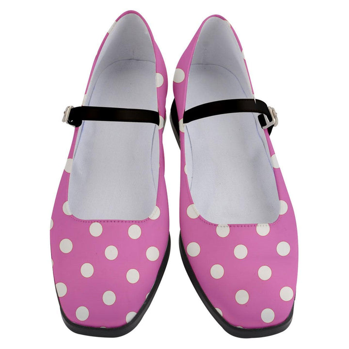 Pink Polka Dot Women's Mary Jane Shoes [IN STOCK]