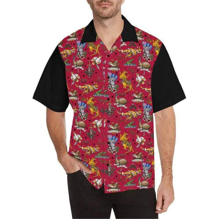 Fair dinkum! aussie fauna men's button up shirts – fair mens button ups for men Australia – front view
