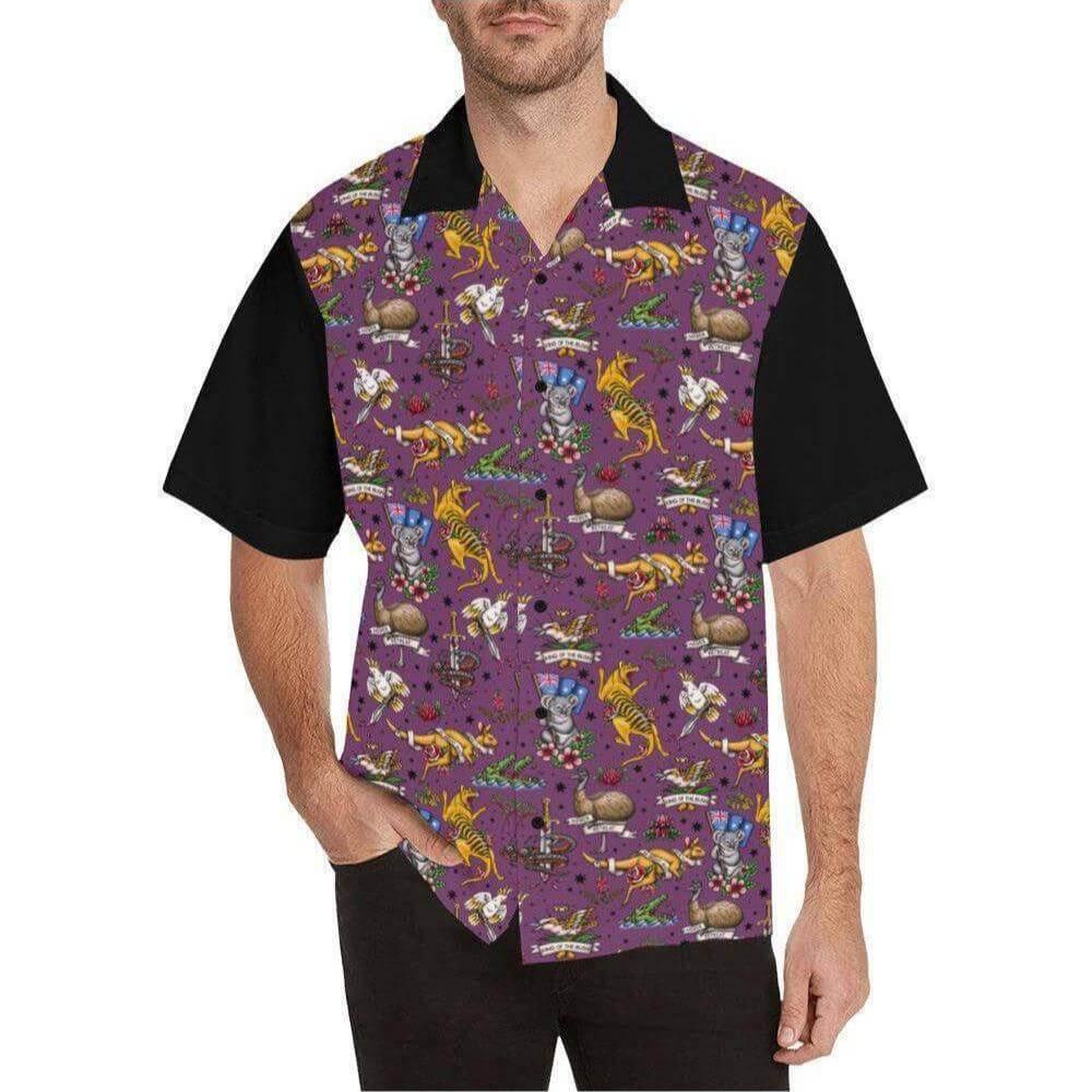 Fair dinkum! aussie fauna men's button up shirts – fair mens button ups for men Australia – back view