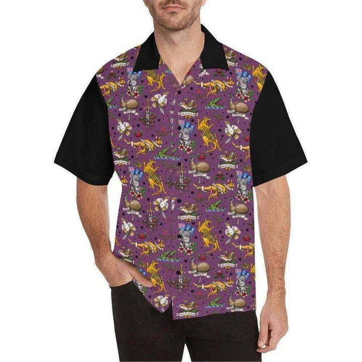 Fair dinkum! aussie fauna men's button up shirts – fair mens button ups for men Australia – back view