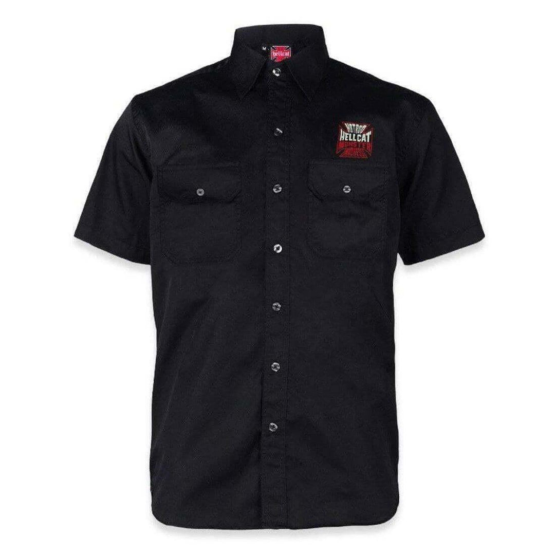 Hotrod hellcat button up monster madness – hotrod mens button ups for men Australia – front view