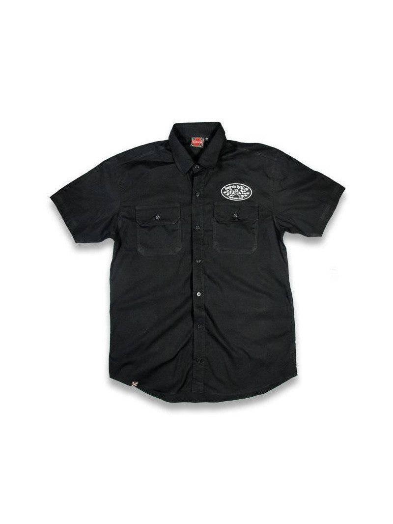 Hotrod hellcat button up work shirt irish – hotrod mens button ups for men Australia – front view