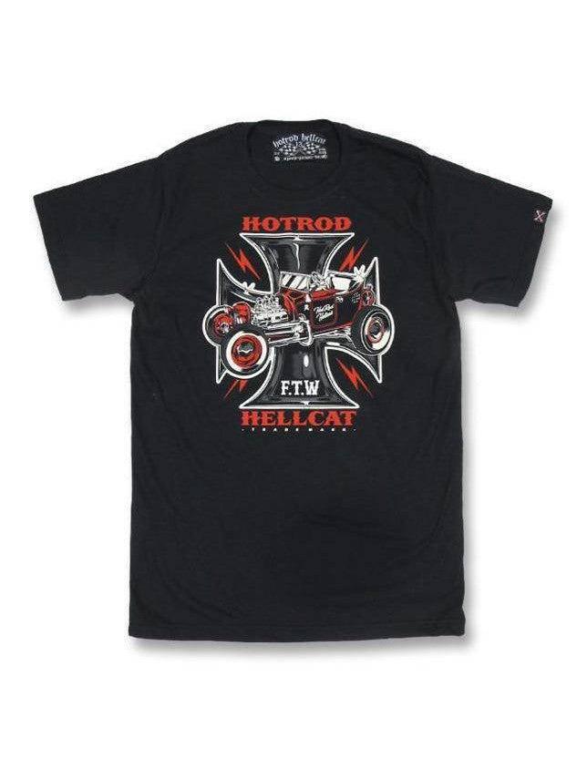 Hotrod hellcat mens tshirt ftw iron cross – hotrod mens tshirts for men Australia