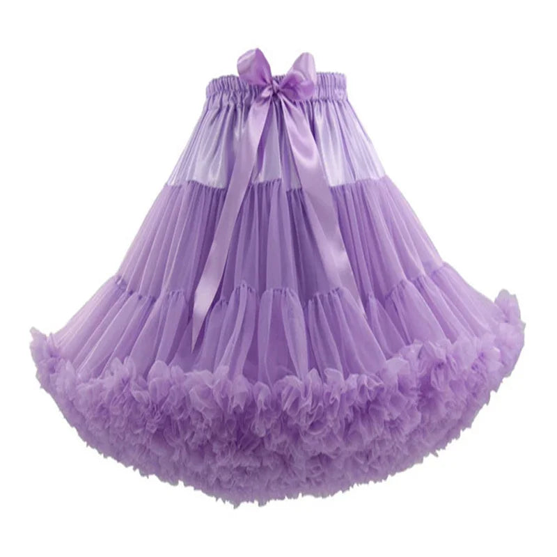 Purple Fluffy Petticoat 55cm