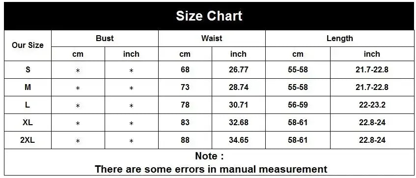 Size Chart for Tropical Pinups Flared Skirt [IN STOCK] showing measurements for S, M, L, XL, and 2XL in cm and inches.