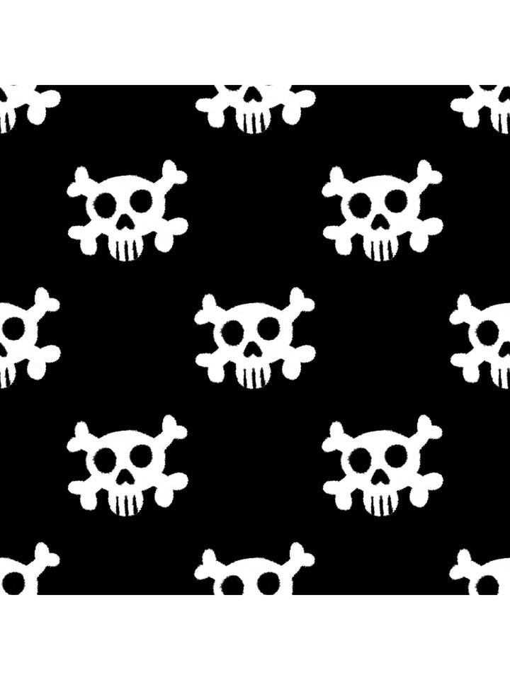 Skulls & Crossbones Tie Front Two Piece Tankini