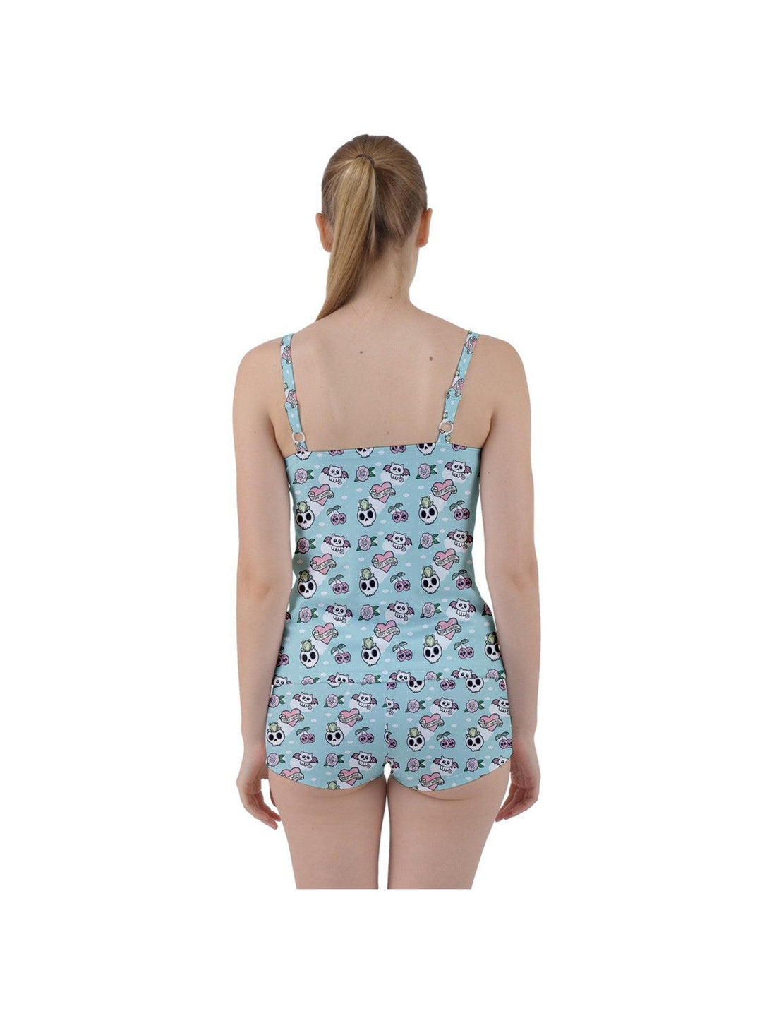 Stay Weird Tie Front Two Piece Tankini