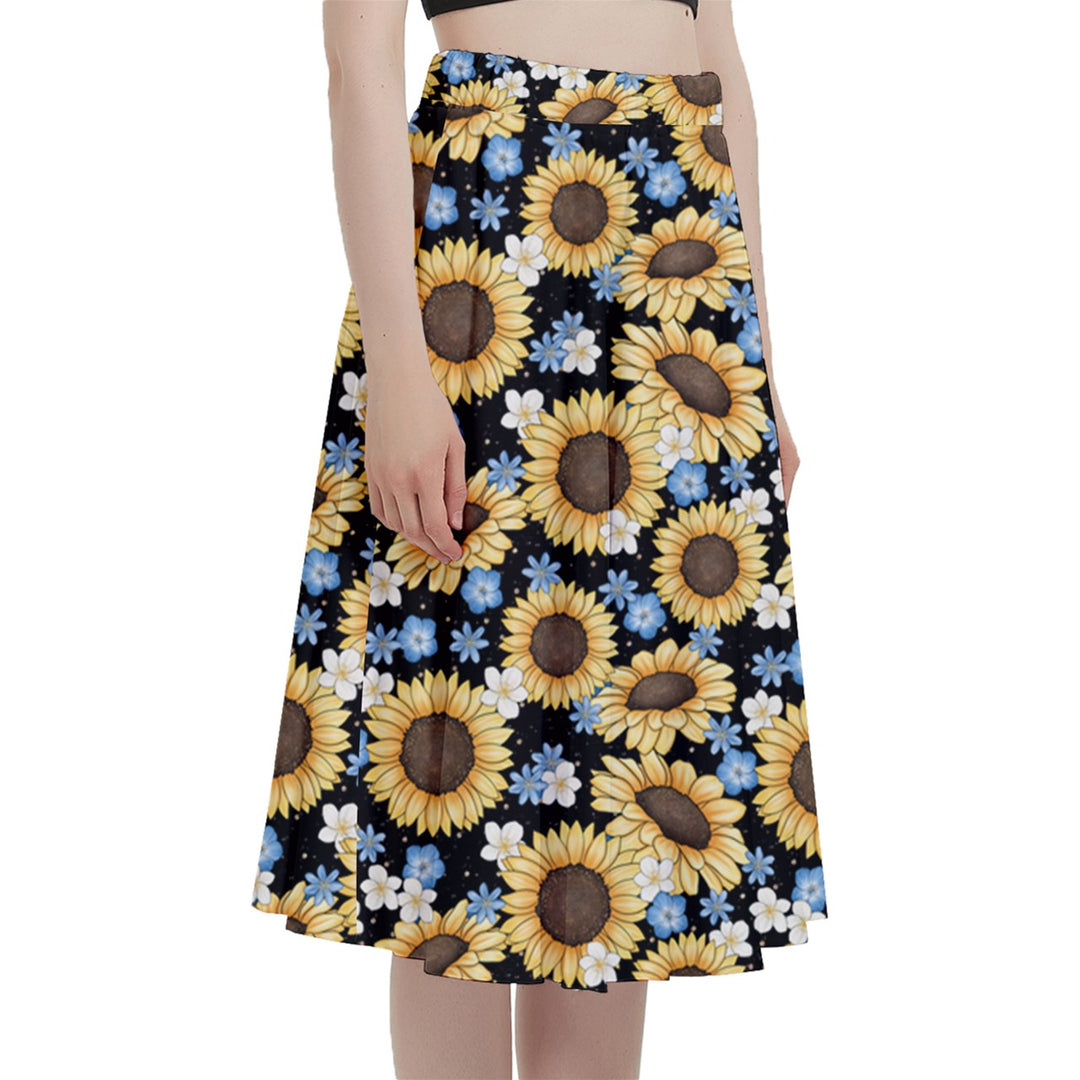Sunflowers Full Circle Skirt