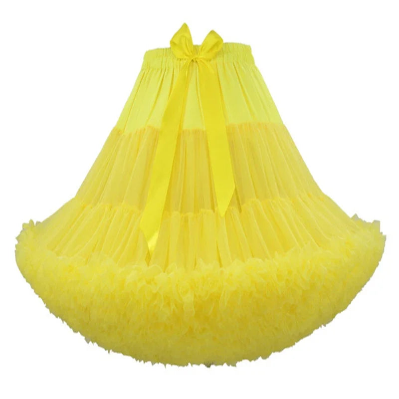 Yellow Fluffy Petticoat 55cm