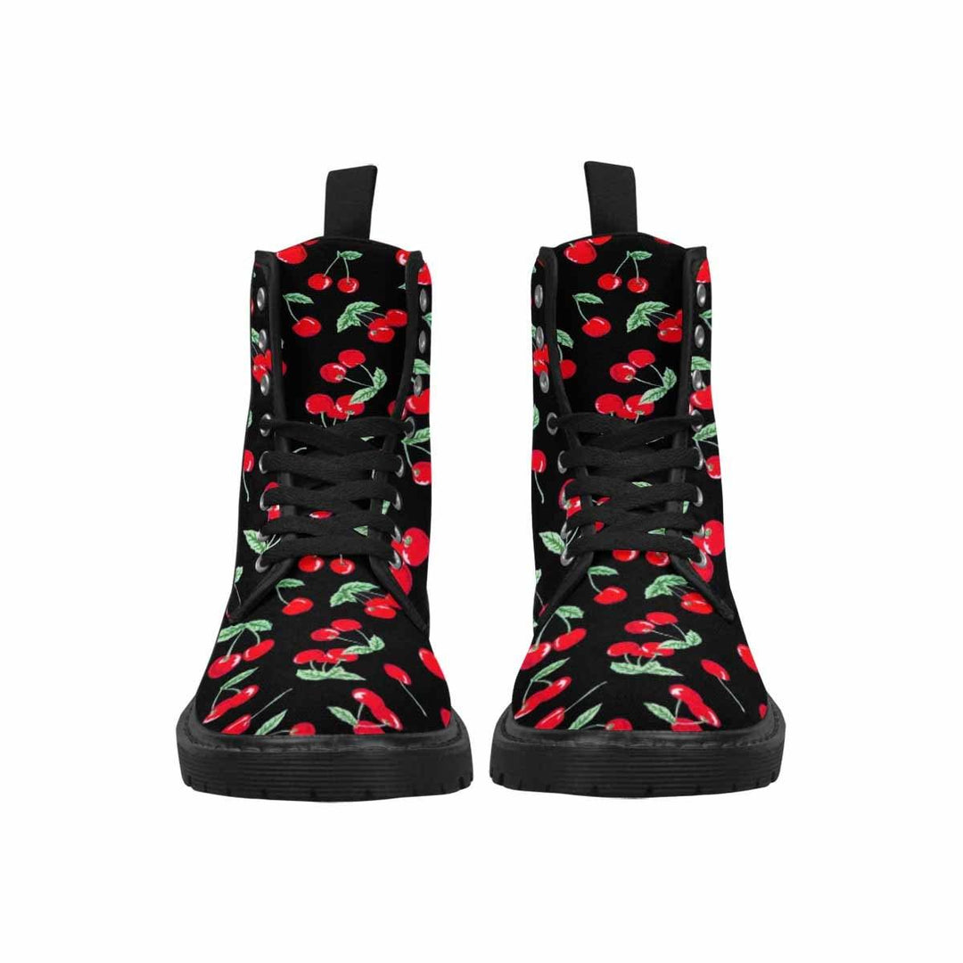 Cherry Pops Women's Lace Up Canvas Boots