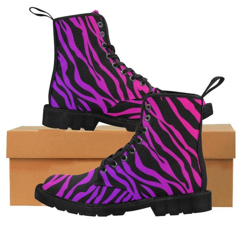 CRAZY TIGER Women's Lace Up Canvas Boots