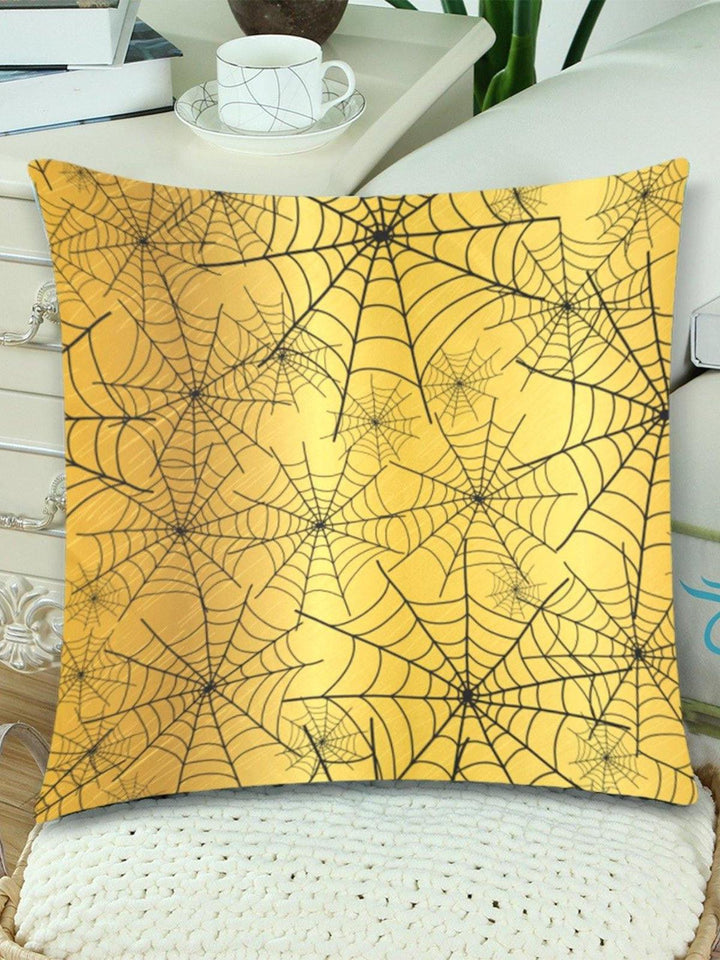 Golden Orbs Throw Pillow Cover 18"x 18" (Twin Sides) (Set of 2)