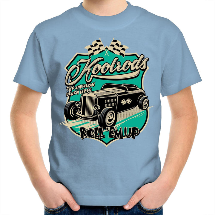 KOOLRODS TURQUOISE Kids Youth Crew T-Shirt