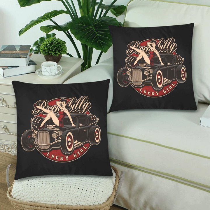 LUCKY GIRL Cushion Cover 18"x 18" (Twin Sides) (Set of 2)